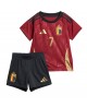 Günstige Belgien Kevin De Bruyne #7 Heimtrikotsatz Kinder EM 2024 Kurzarm (+ Kurze Hosen)